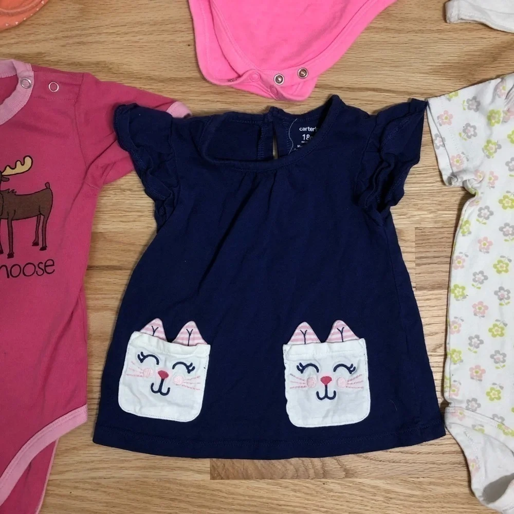 18 month Girls Bundle Tops Onesies Mixed Brands Carter’s